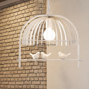 Axyaa Iron Bird Cage Chandelier: Stylish LED Hanging Lamp for Indoor Decor