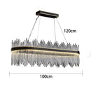Axyaa Crystal Chandelier Pendant Light for Living and Dining Room