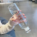 Axyaa Large Capacity Glass Water Bottle with Time Marker Cover