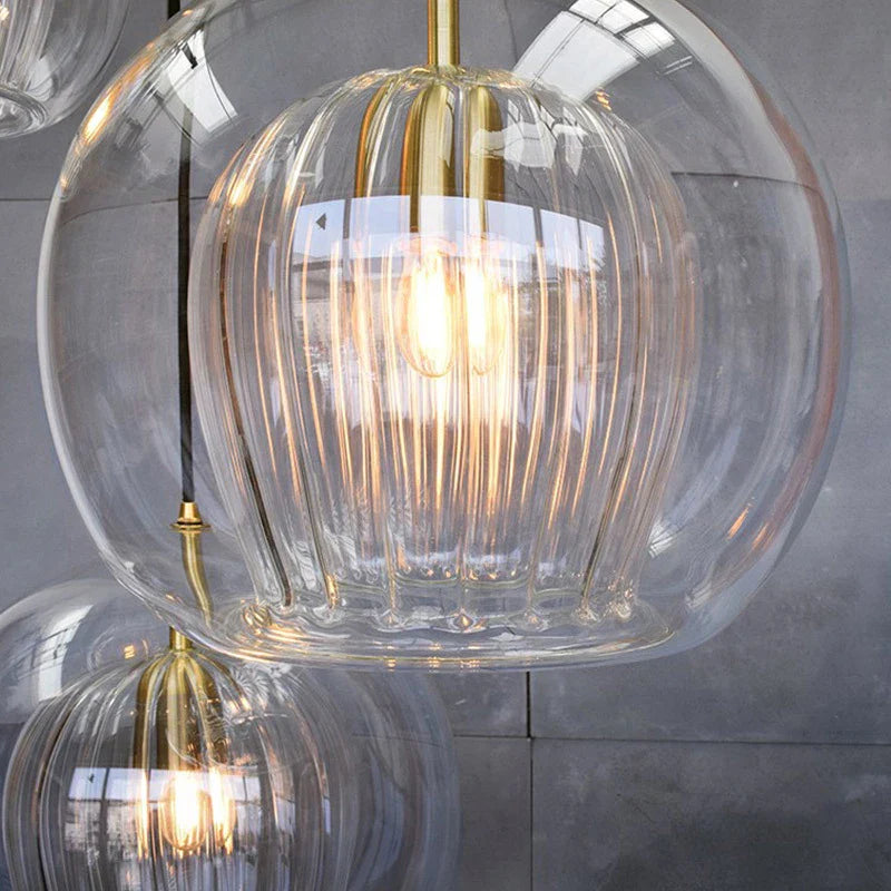 Axyaa Jellyfish Glass Pendant Light - Nordic Designer Double-Layer Chandelier for Bar, Restaurant, Bedroom