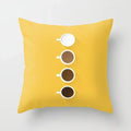 Axyaa Coffee Print Polyester Throw Pillow Case for Home Sofa Chair Decor
