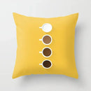 Axyaa Coffee Print Polyester Throw Pillow Case for Home Sofa Chair Decor