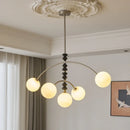 Axyaa Retro Iron Chandelier: Modern Nordic Home Decor Pendant Lamp for Living Room