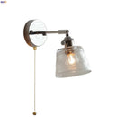 Axyaa Iron Rotate LED Wall Light, Nordic Modern Glass Bedside Lamp