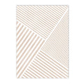 Bohemia Pink Beige Geometric Lines Art Print Wall Decor by Axyaa