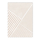 Bohemia Pink Beige Geometric Lines Art Print Wall Decor by Axyaa