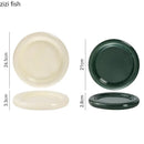 Axyaa Solid Color Donuts Ceramic Steak Plate, Dessert, Salad, Sushi Restaurant Display Tableware