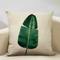 Axyaa Leaf Cushion Cover: Soft Linen Pillowcase 45x45cm