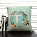 Axyaa 26 Letter Design Linen Sofa Cushion Cover 45x45cm Pillow Case for Bedroom & Living Room