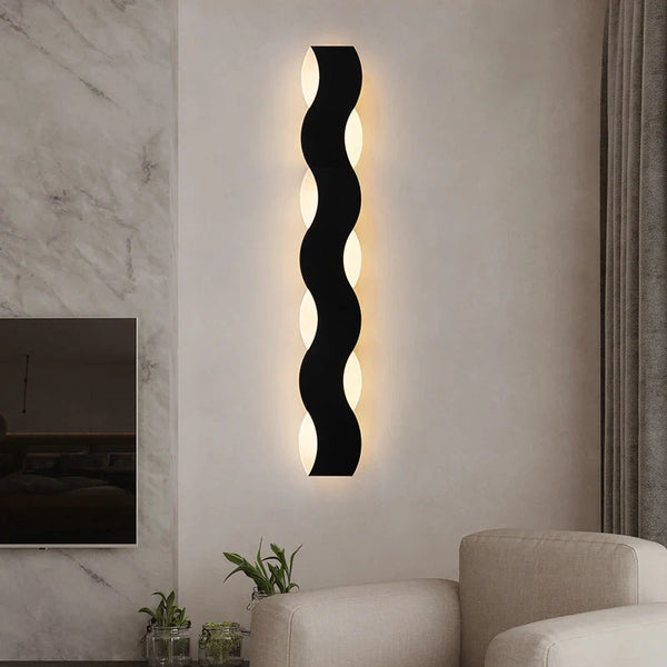Axyaa Modern LED Wall Lamp Wave Design for Bedroom, Sofa, Bathroom Decor