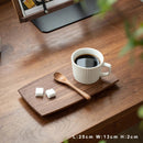 Axyaa Wooden Tray Set: Japanese Tea Cup & Solid Wood Coffee Snack Tray