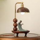 Coconut Shell Lamp - Southeast Asian Style, Bedroom, Living Room Table Lamp by Axyaa