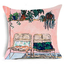 Axyaa Modern Flower Polyester Cushion Cover - 45X45CM