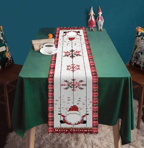 Axyaa Christmas Gnome Table Runner - Festive Home Party Decor