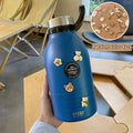 Axyaa Double Stainless Thermos Bottle with Straw: Portable Vacuum Flask for Travel & Fitness