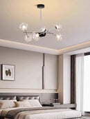 Axyaa Glass Chandelier: Modern Luxury Living Room Lights