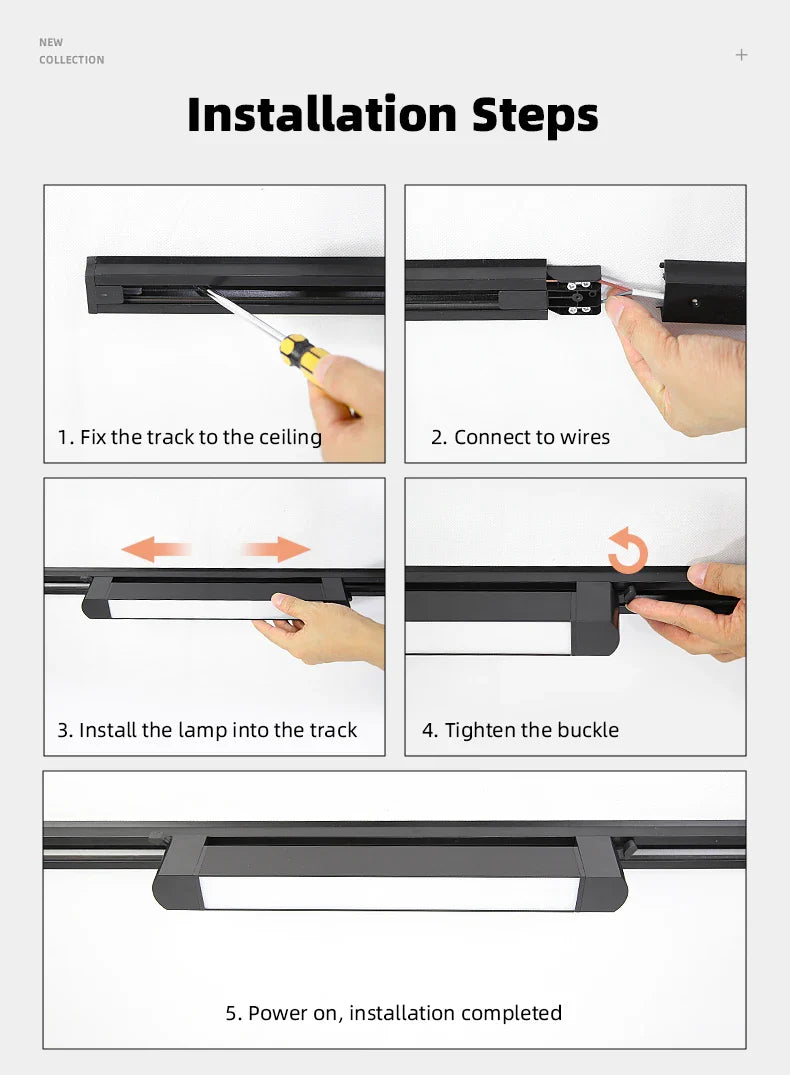 Axyaa Track Light Set: LED Rail Floodlight Chandelier for Home, Shop, Bedroom