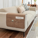 Axyaa Modern Armrest Pad With Storage Layer for Sofa, All Seasons, Khaki Gray