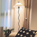 Axyaa Nordic Fabric LED Floor Lamp for Home Decor and Lighting