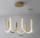 Axyaa Modern Indoor Pendant Lights LED Chandeliers for Dining & Living Room