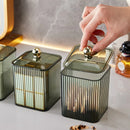 Axyaa Cotton Swab Ball Holder Jar Dispenser Makeup Organizer for Bath Makeup