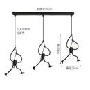 Axyaa Little Man Arts Chandelier LED Ceiling Lamp - Black E27 Pendant Light