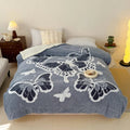 Axyaa 5D Butterfly Embossed Fleece Blanket | Queen Size | Thick & Cozy Plush Bedspread