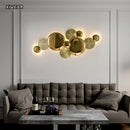 Axyaa Nordic Gold Wall Lamp - LED Bedside Wall Hanging Decoration