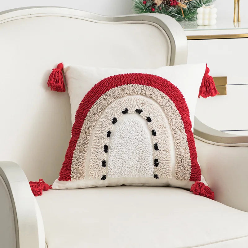 Nordic Christmas Cushion Cover 45x45cm for Couch Sofa Home Decor by Axyaa