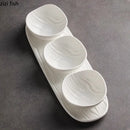 Axyaa Ceramic Ripple Bowl Set for Molecular Cuisine Dining Experience