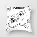 Axyaa Cartoon Astronaut Rocket Spaceship Sofa Pillowcase Space Theme Cushion Cover