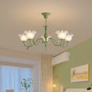 Axyaa Modern Lily Glass Chandelier Light for Living Room Bedroom Ceiling