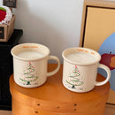 Axyaa 2024 Christmas Tree Ceramic Mug 10oz Couple Cup Water Cup Gift Cup