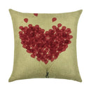 Axyaa Linen Pillowcase 45*45cm for Household Sofa Decor - Love Letter Series