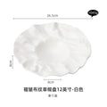 Axyaa Ceramic Pleated Dining Plate Set for High-end Dining Experience