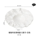 Axyaa Ceramic Western Dining Plate Set for High-End Restaurants & Home - Pleated Design