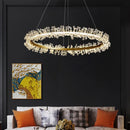 Axyaa Nordic Crystal Chandelier: Modern, Minimalist, Luxury Lighting for Living Room