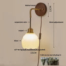 Axyaa Nordic LED Wall Lamp Walnut Wood Bar Porch Stair Light Adjustable Luminaire
