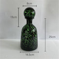 Axyaa Leopard Texture Glass Vase Modern Floral Arrangement Room Decor