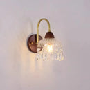 Axyaa Copper Glass LED Wall Lamp Modern Sconce for Livingroom Bedroom Home Lighting