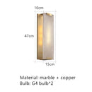 Axyaa Marble LED Wall Lights Copper Gold Black Sconce 110-240V