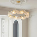 Axyaa Luxury Ginkgo Leaf Glass Pendant Light for Dining Room