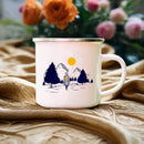 Axyaa Adventure Campfire Enamel Mug - Mountain Camper Coffee Cup