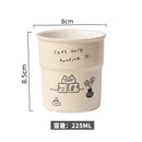 Axyaa Cute Cat Illustrations Ceramic Latte Mug