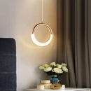 Axyaa Golden LED Chandelier for Dining Room, Bedroom, and Restaurant Decor