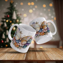Axyaa 3D Butterfly Picture Coffee Mug 11oz Ceramic Tea Cup - Friends Birthday Gift