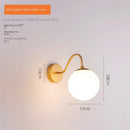 Axyaa Gold Glass Ball LED Wall Lamp for Home Decor