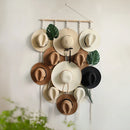 Axyaa Macrame Hat Hangers Boho Wall Decor Shelves for Bedroom, Living Room, Nursery