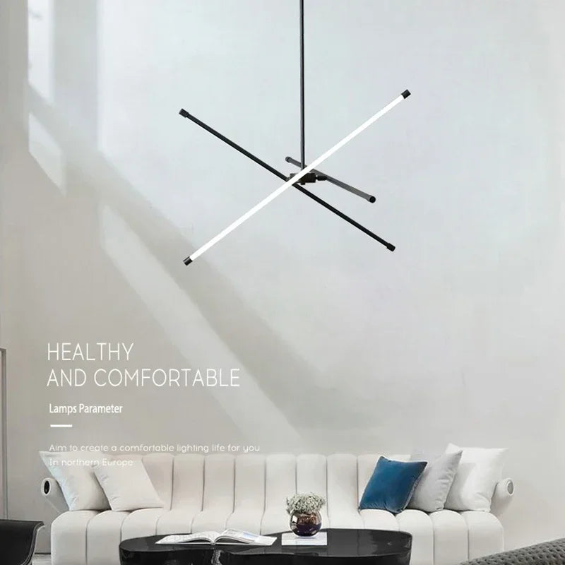 Nordic Iron LED Chandelier for Modern Minimalist Living Room, Bedroom - Axyaa