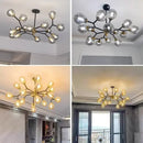 Axyaa Glass Magic Bean Chandelier with Bright LED Light